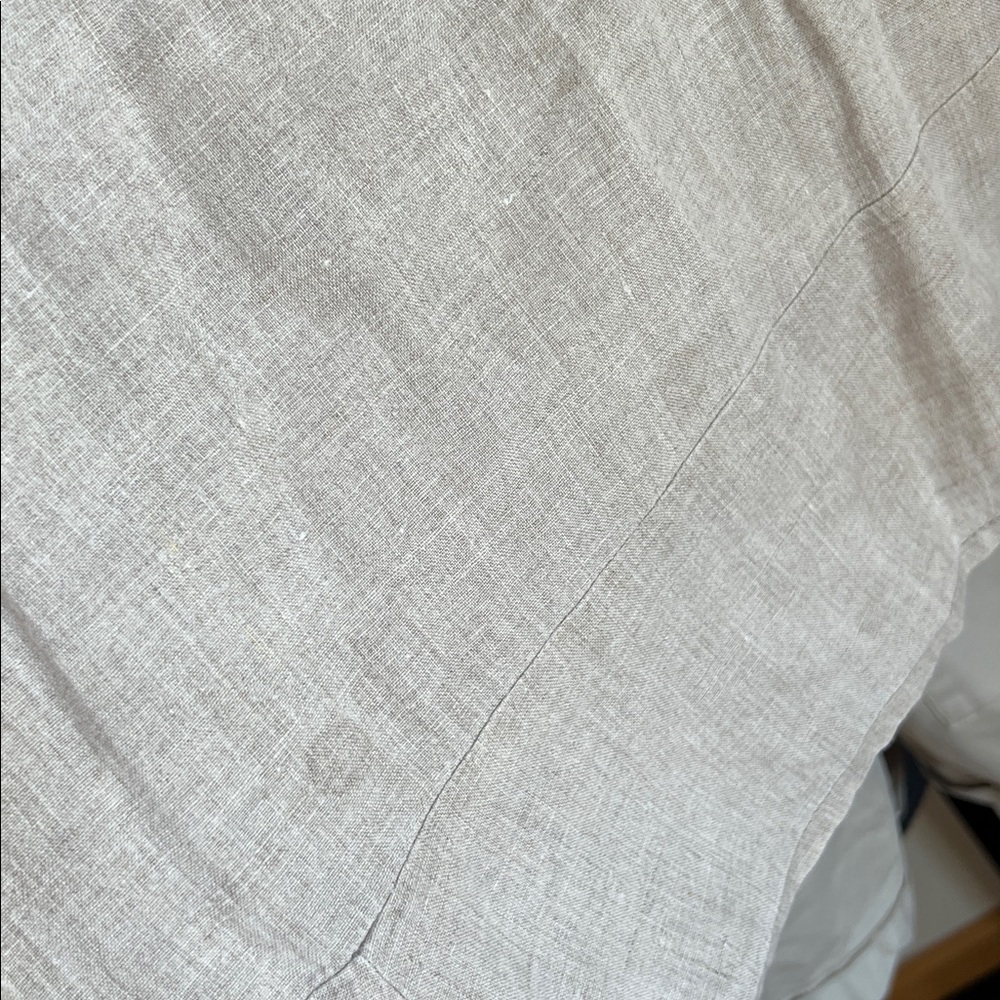 FLAX Linen Oatmeal Shirt Jacket Large - Picture 7 of 7